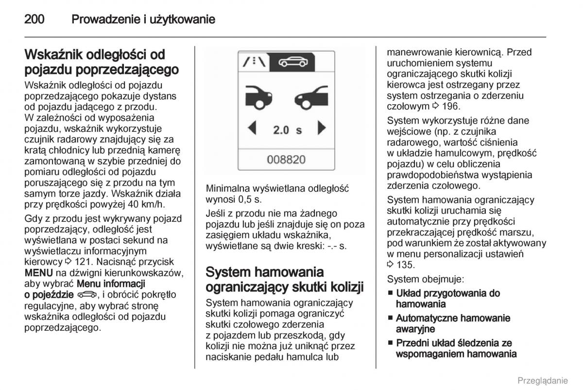 Opel Zafira C Tourer instrukcja obslugi / page 201