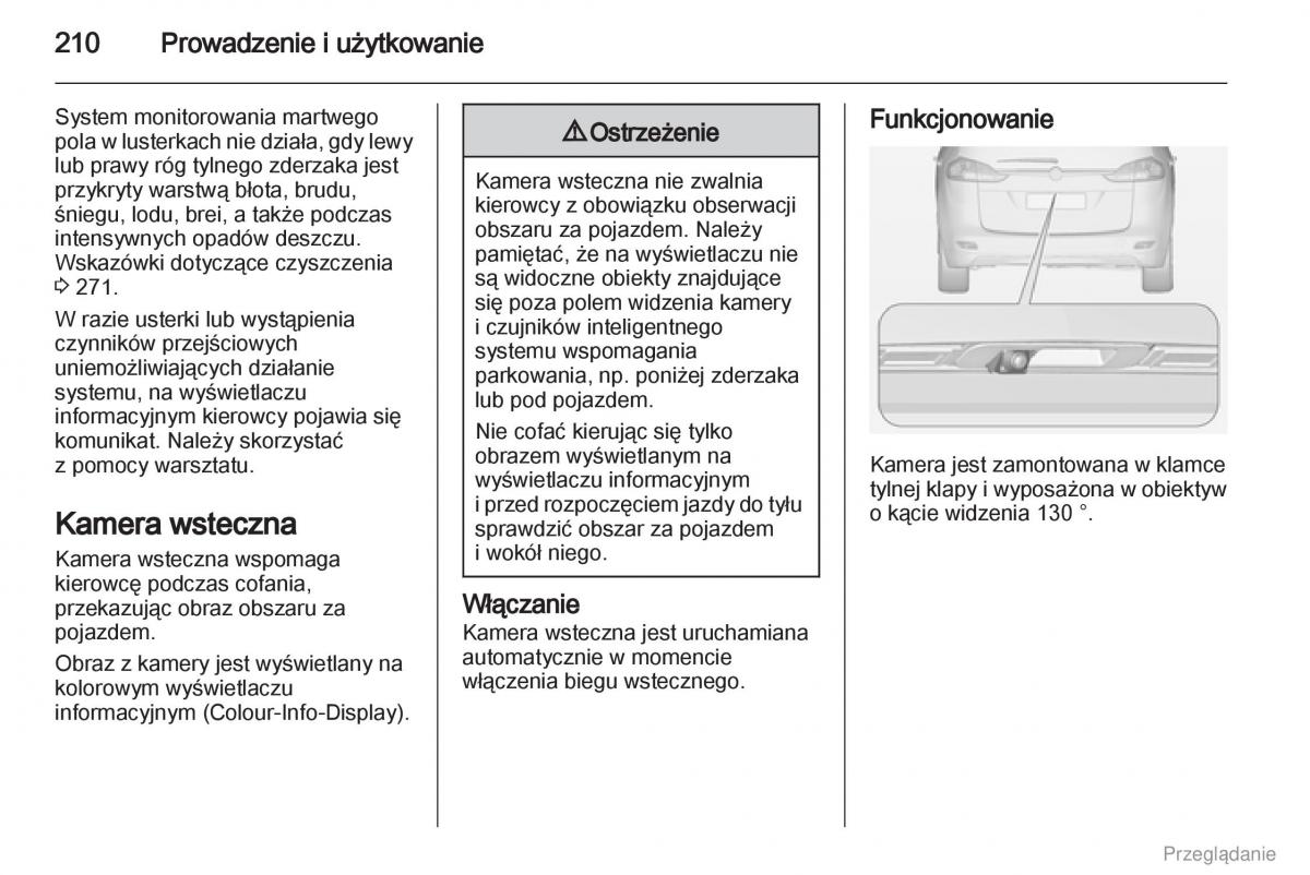 Opel Zafira C Tourer instrukcja obslugi / page 211