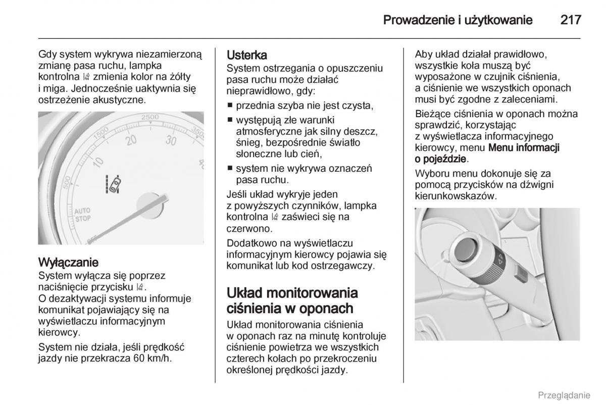 Opel Zafira C Tourer instrukcja obslugi / page 218