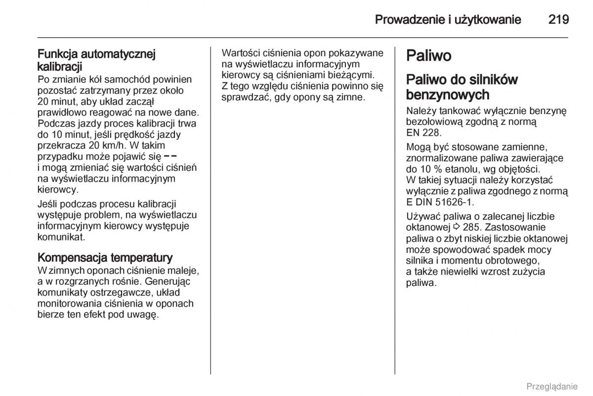 Opel Zafira C Tourer instrukcja obslugi / page 220