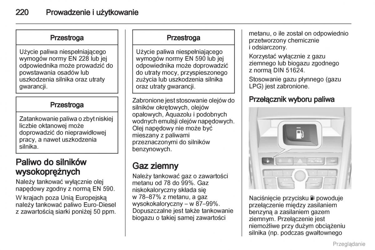 Opel Zafira C Tourer instrukcja obslugi / page 221