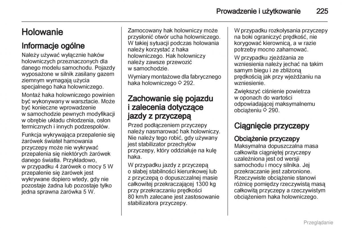 Opel Zafira C Tourer instrukcja obslugi / page 226