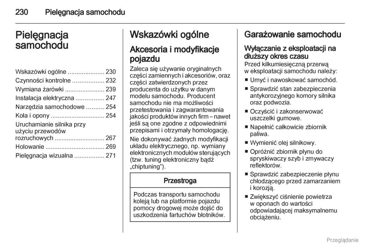 Opel Zafira C Tourer instrukcja obslugi / page 231