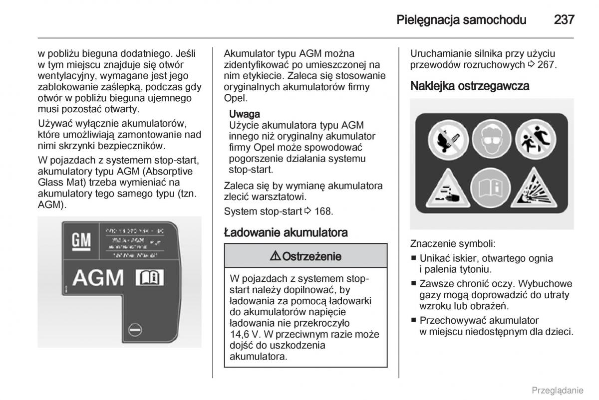 Opel Zafira C Tourer instrukcja obslugi / page 238