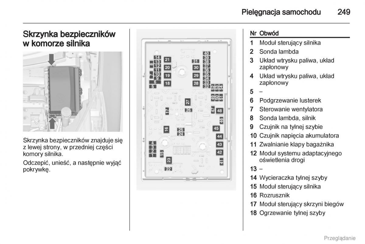 Opel Zafira C Tourer instrukcja obslugi / page 250