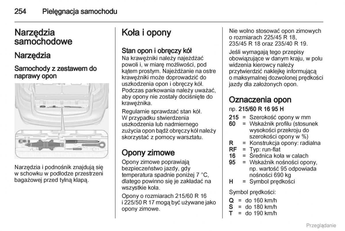 Opel Zafira C Tourer instrukcja obslugi / page 255