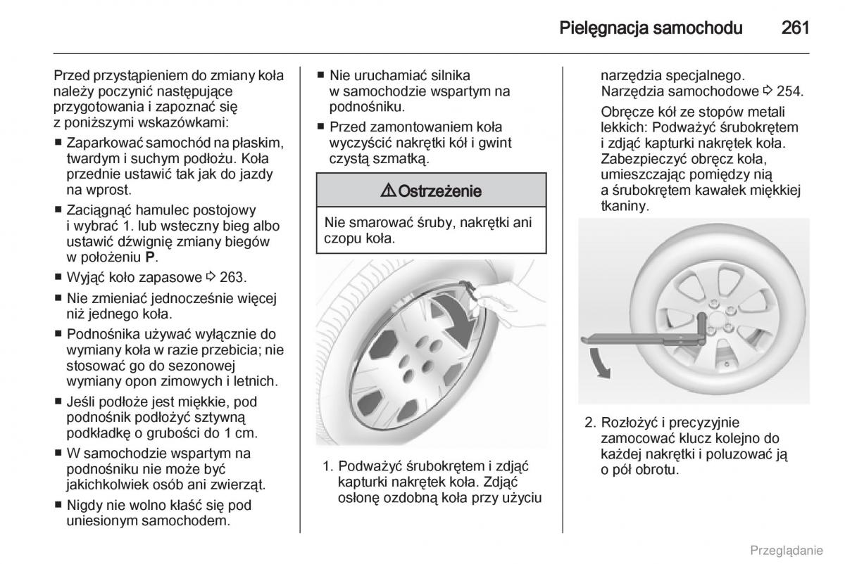 Opel Zafira C Tourer instrukcja obslugi / page 262