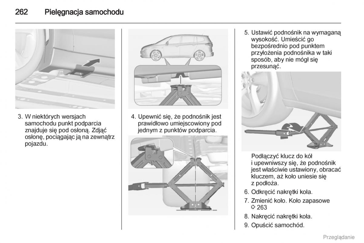 Opel Zafira C Tourer instrukcja obslugi / page 263