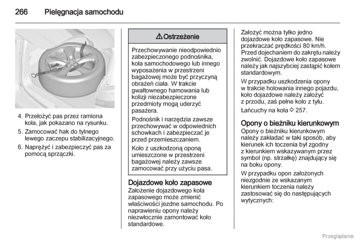 Opel Zafira C Tourer instrukcja obslugi / page 267