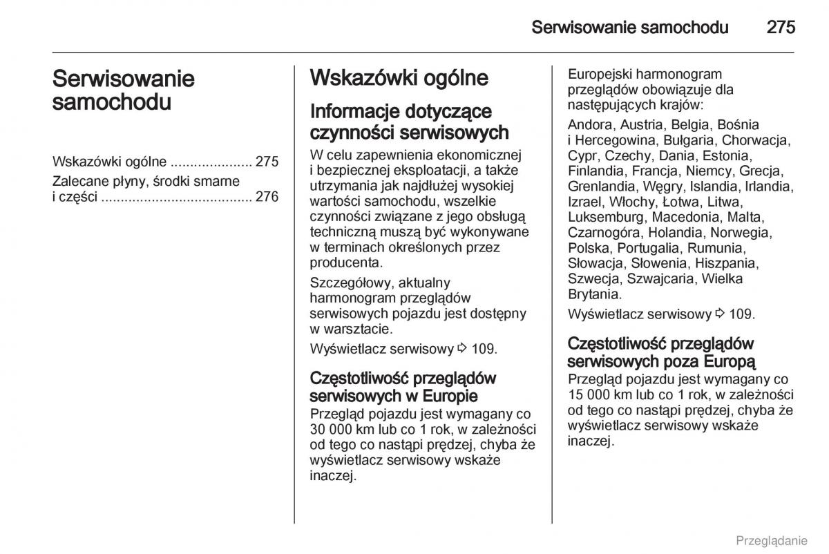 Opel Zafira C Tourer instrukcja obslugi / page 276