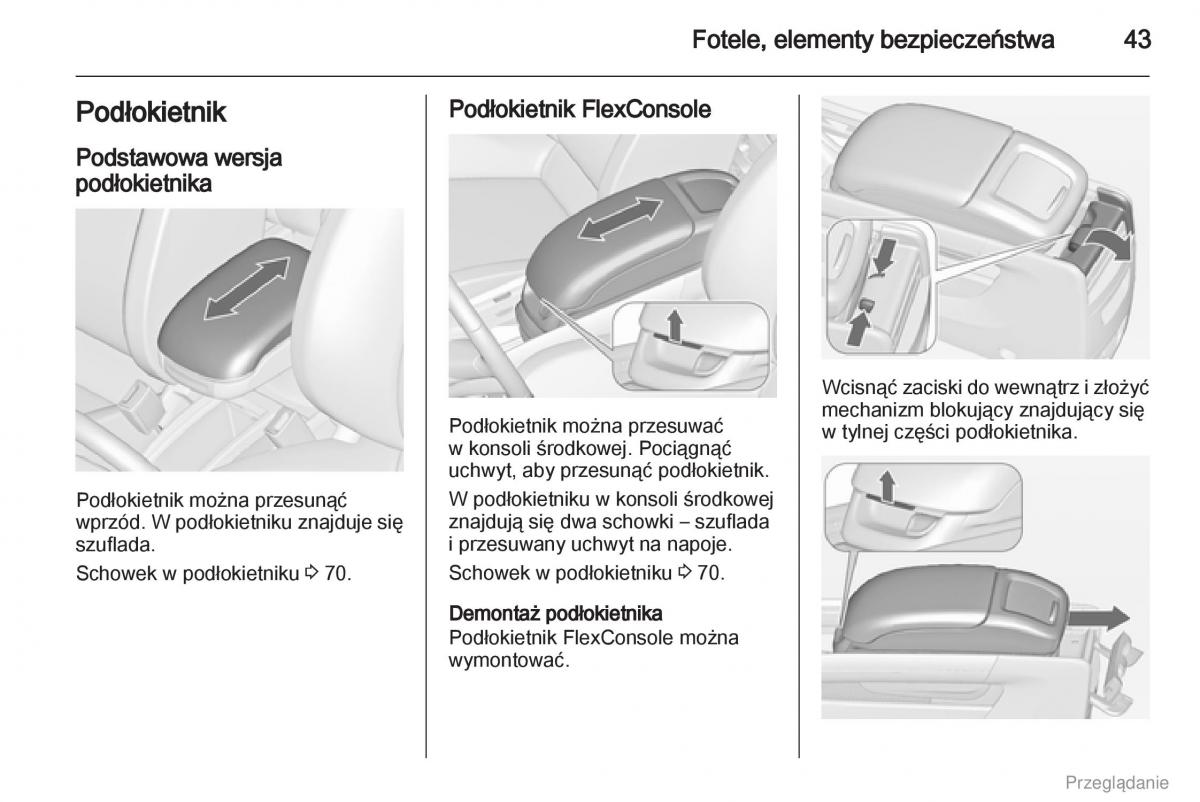 Opel Zafira C Tourer instrukcja obslugi / page 44