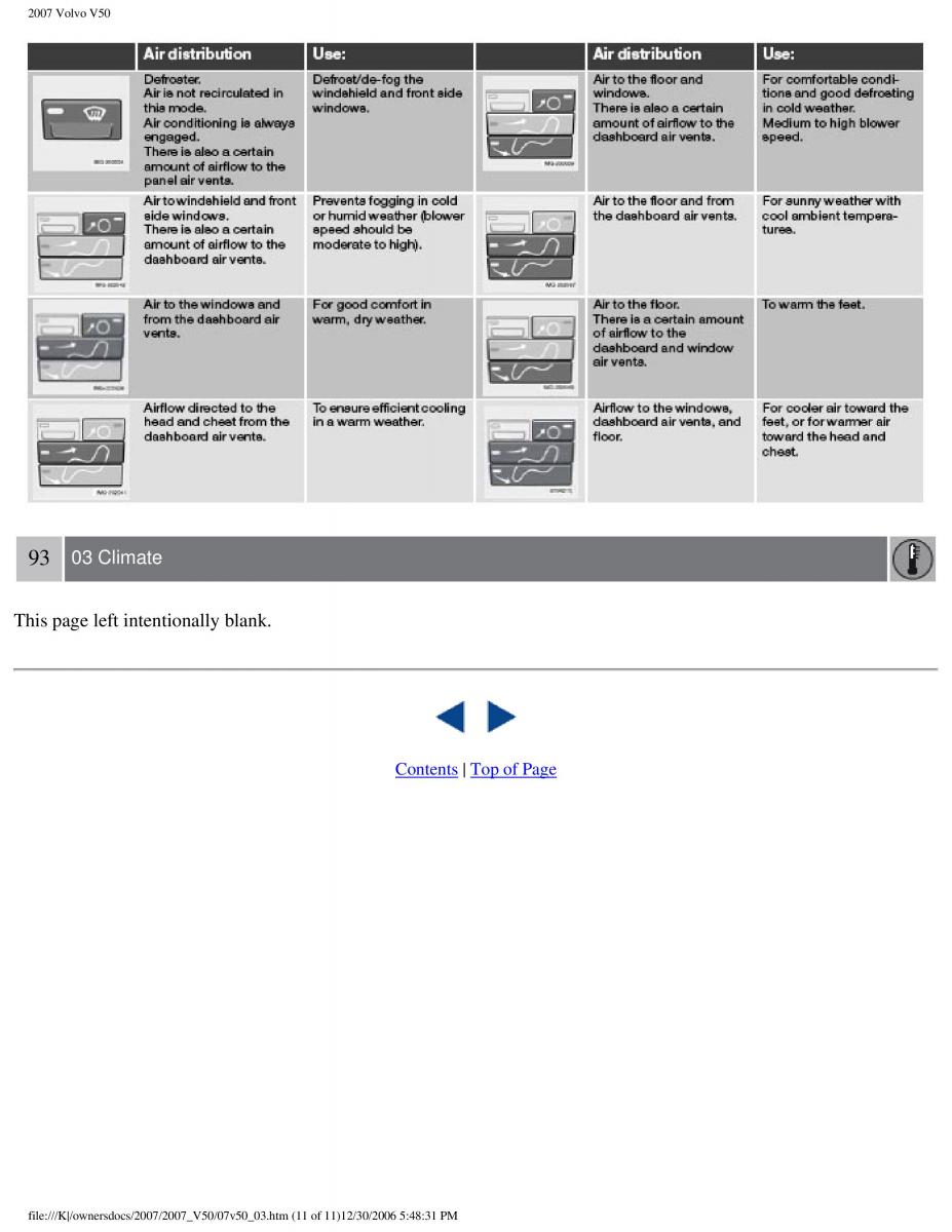 Volvo V50 owners manual / page 101