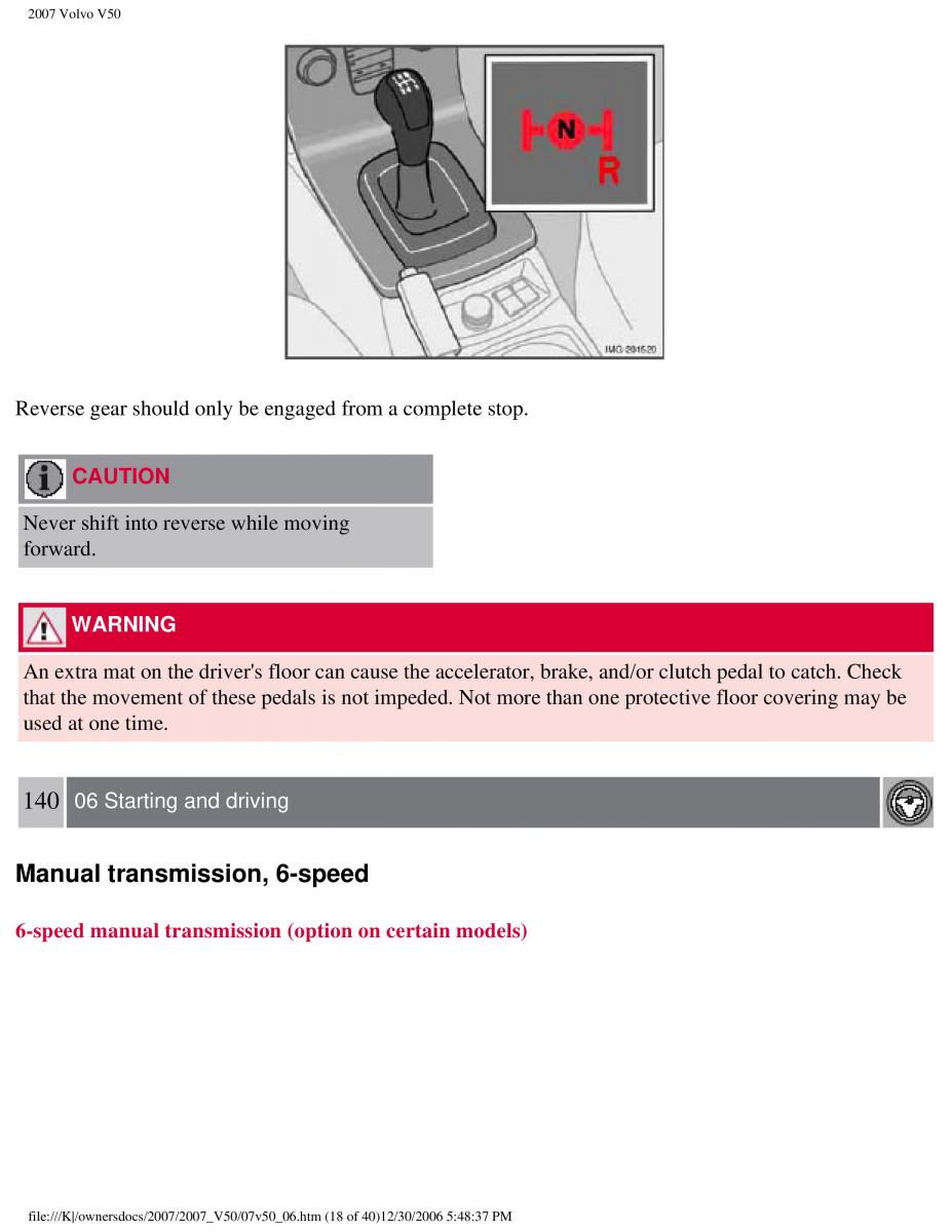 Volvo V50 owners manual / page 155