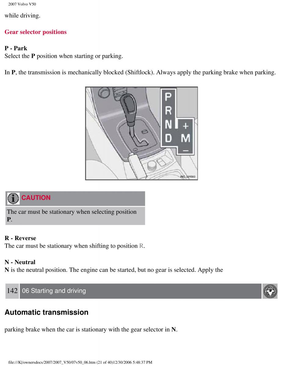 Volvo V50 owners manual / page 158