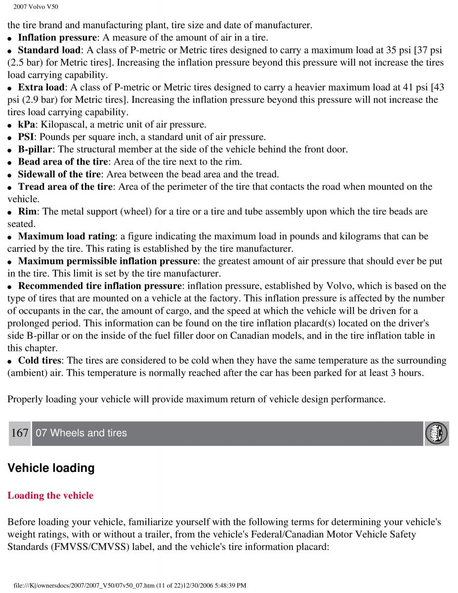 Volvo V50 owners manual / page 188