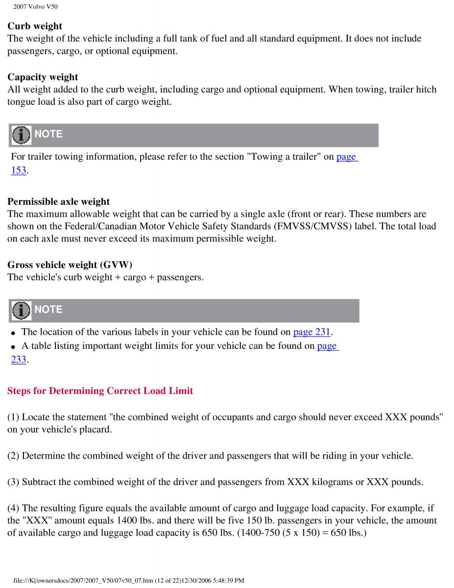 Volvo V50 owners manual / page 189