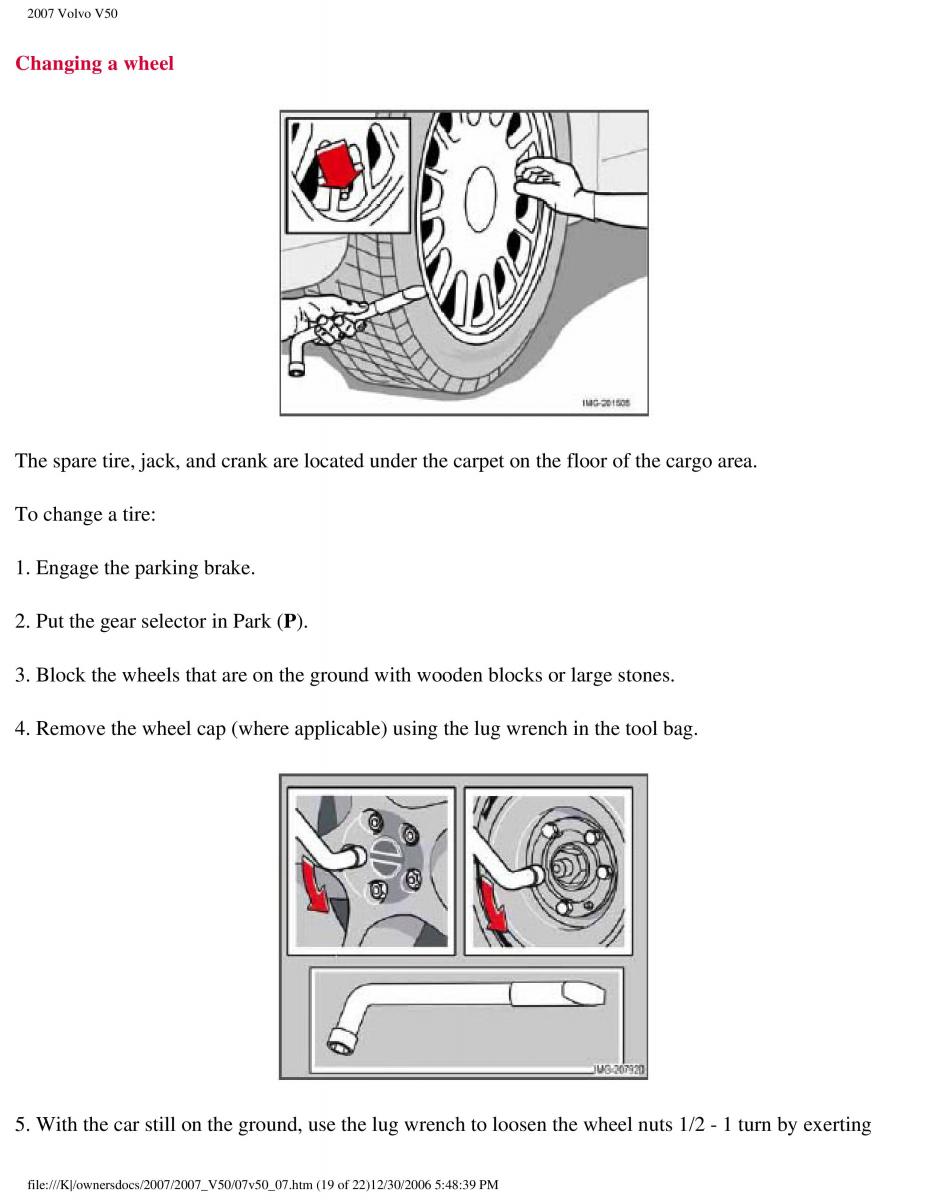 Volvo V50 owners manual / page 196