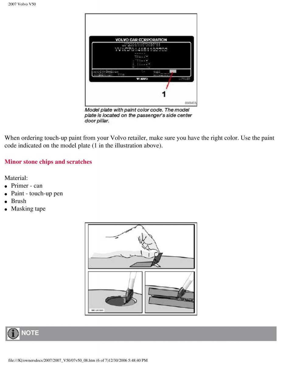 Volvo V50 owners manual / page 205