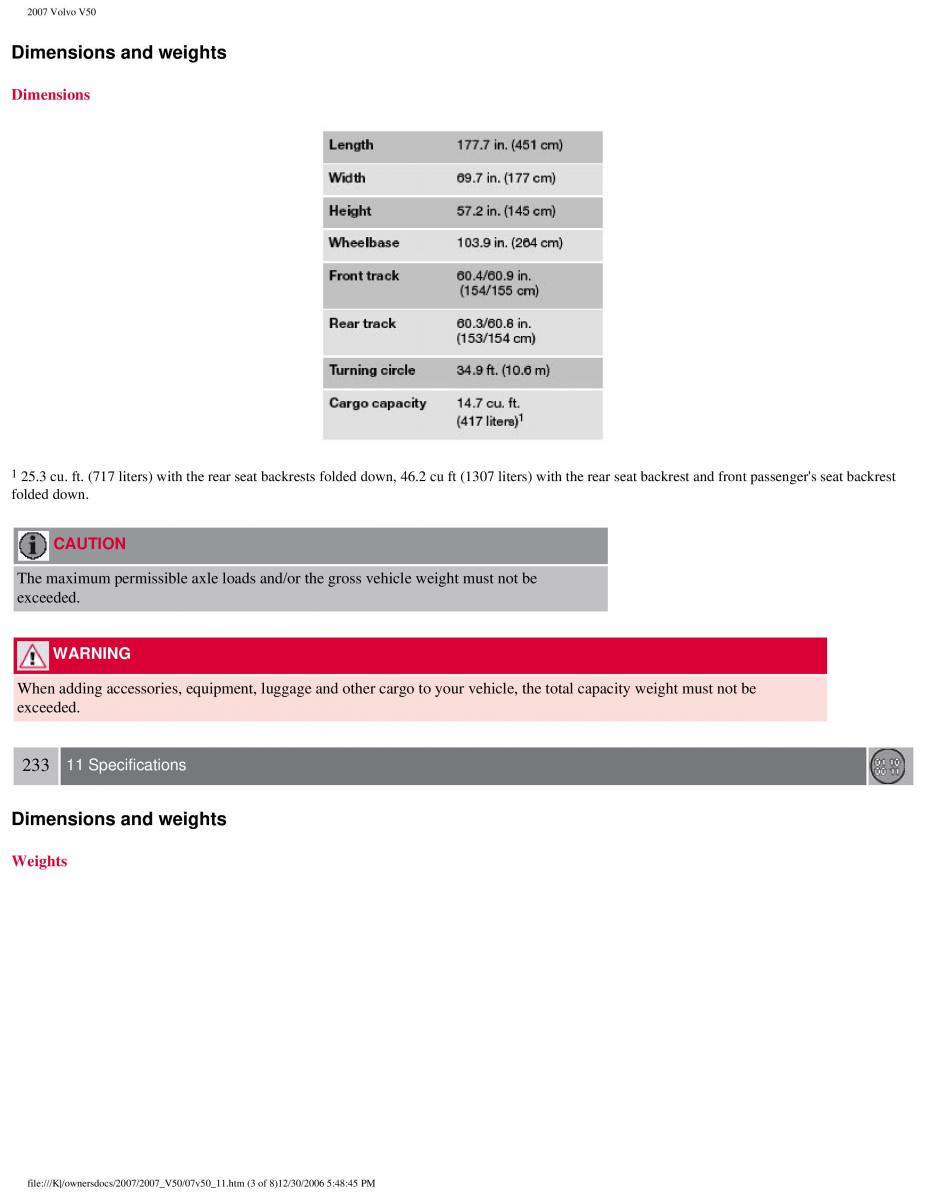 Volvo V50 owners manual / page 256