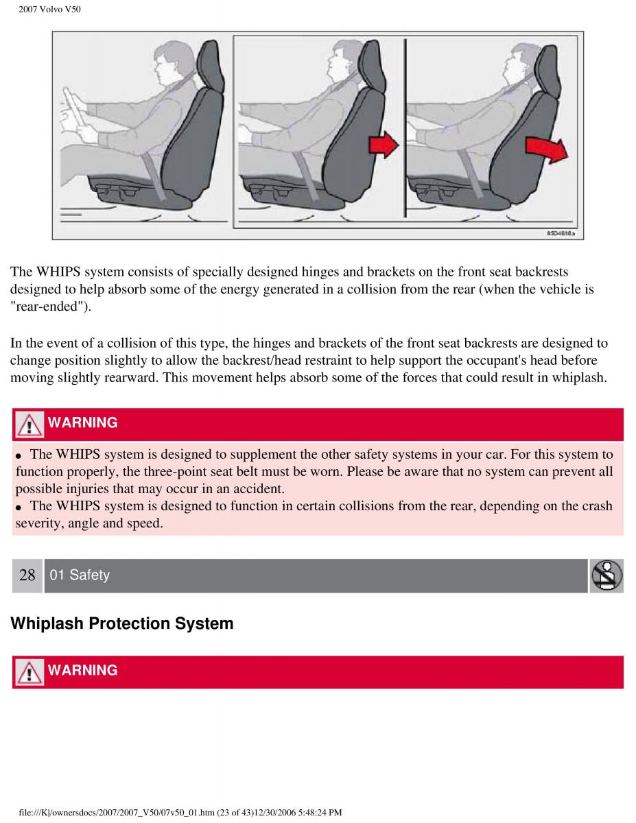 Volvo V50 owners manual / page 30