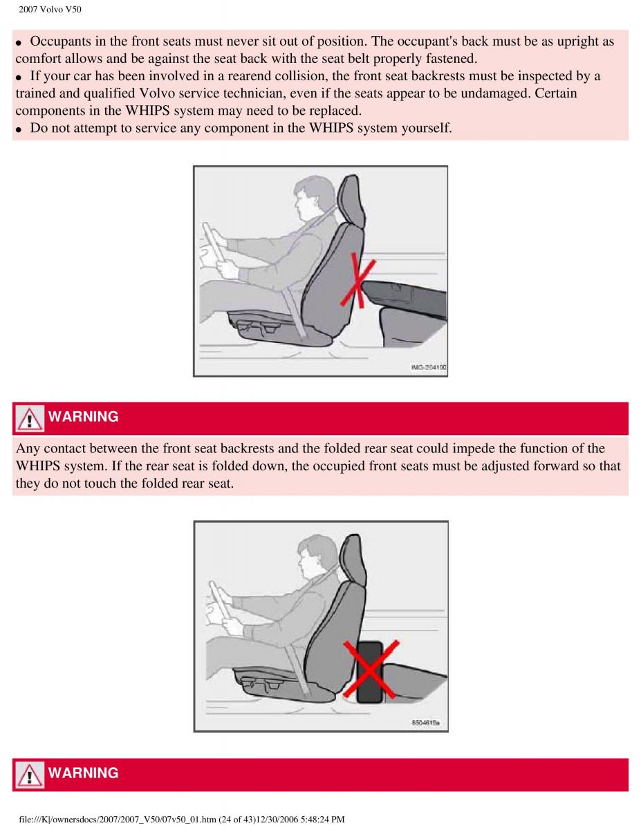 Volvo V50 owners manual / page 31