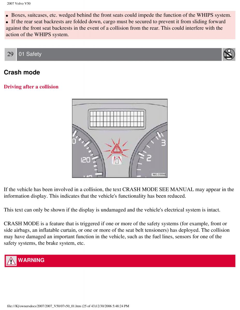 Volvo V50 owners manual / page 32