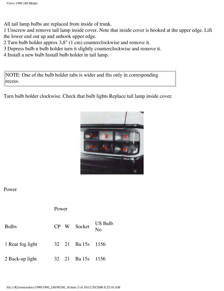 manual  Volvo 240 owners manual / page 105