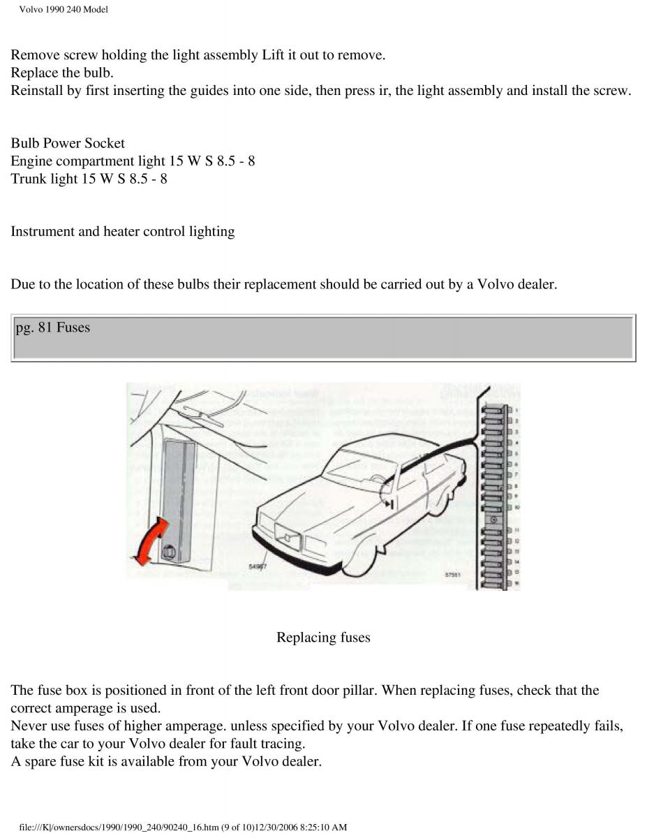 manual  Volvo 240 owners manual / page 111