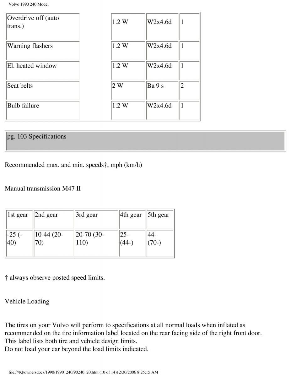 Volvo 240 owners manual / page 139