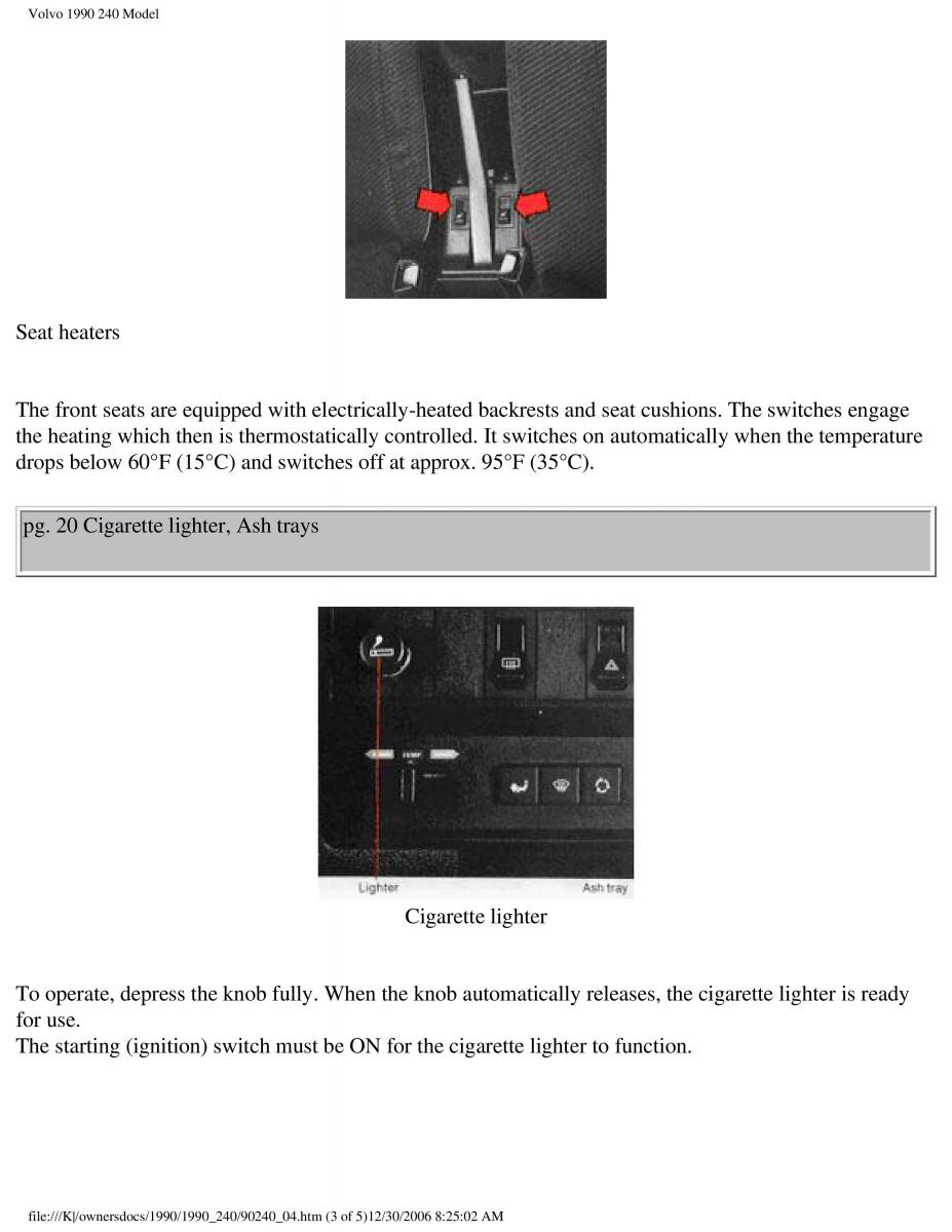 Volvo 240 owners manual / page 23