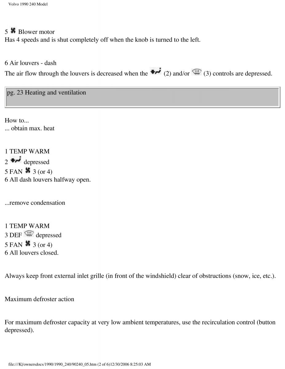 Volvo 240 owners manual / page 27