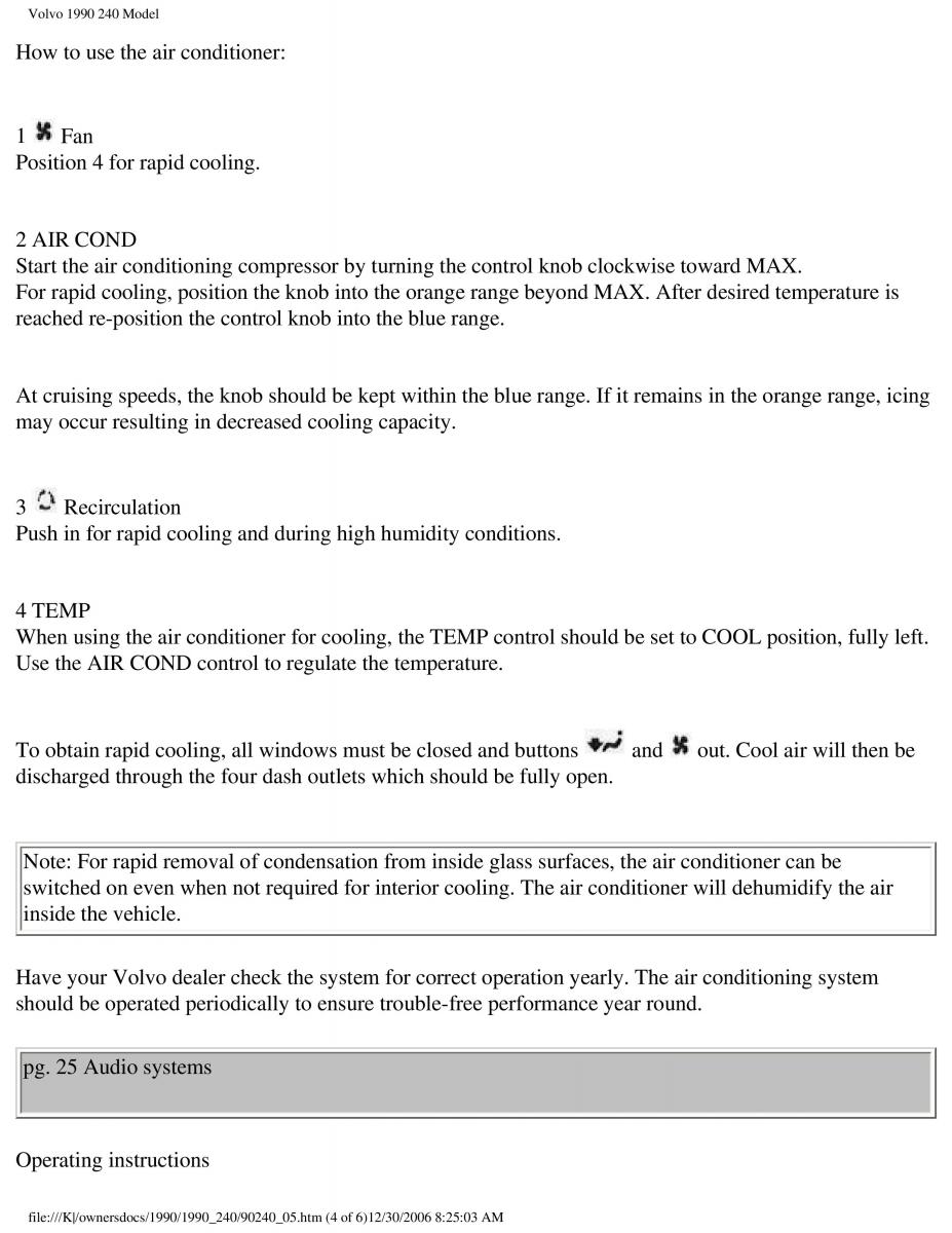 Volvo 240 owners manual / page 29