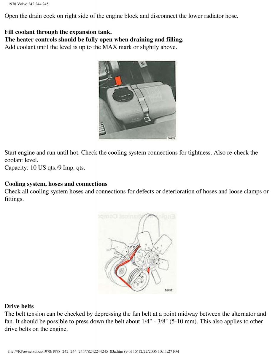 Volvo 242 244 245 owners manual / page 56