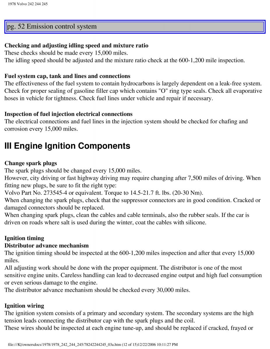 Volvo 242 244 245 owners manual / page 59