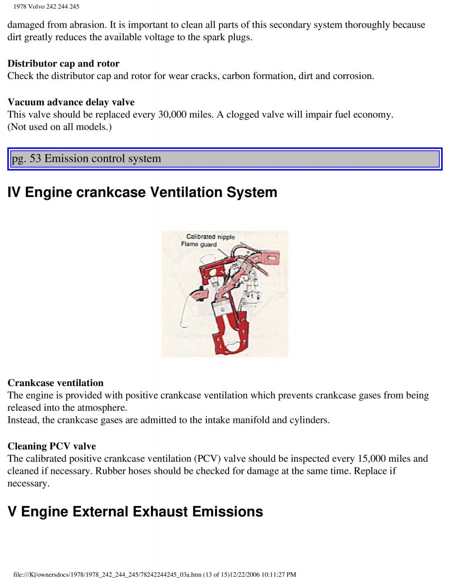 Volvo 242 244 245 owners manual / page 60