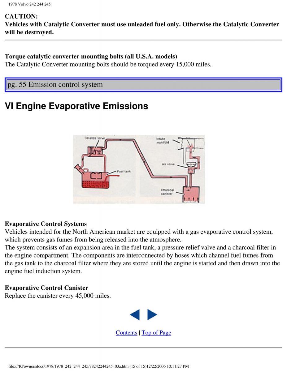 Volvo 242 244 245 owners manual / page 62