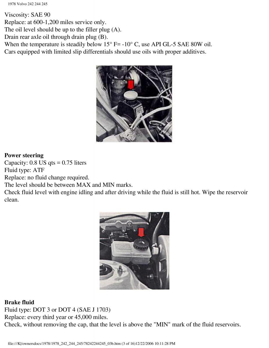 Volvo 242 244 245 owners manual / page 65