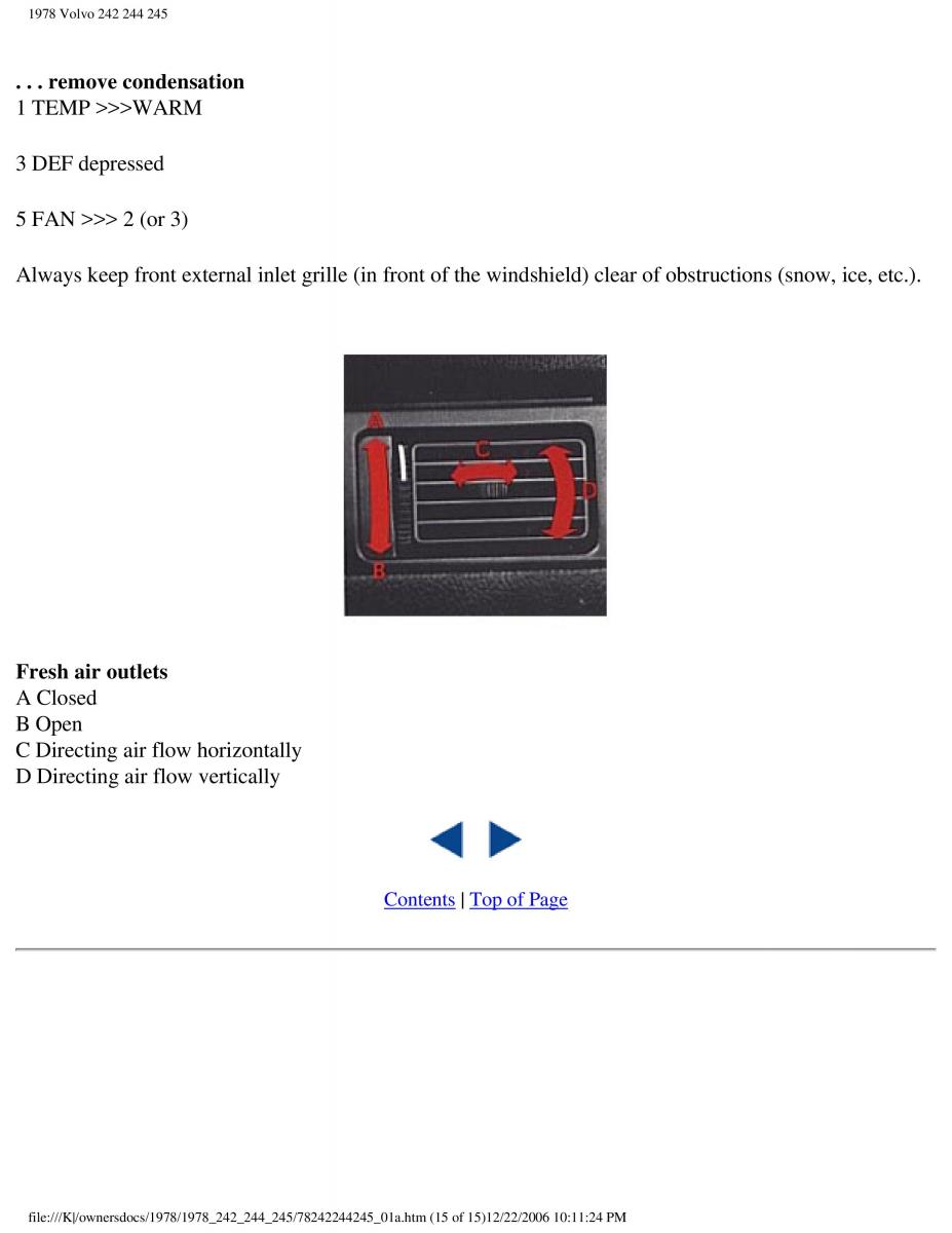 Volvo 242 244 245 owners manual / page 19