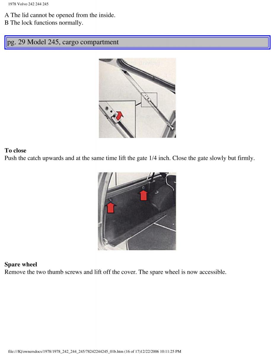 Volvo 242 244 245 owners manual / page 35