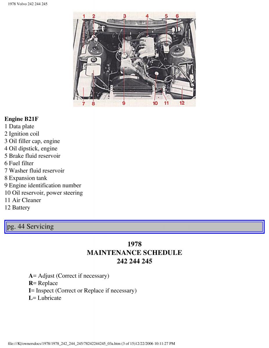 Volvo 242 244 245 owners manual / page 50