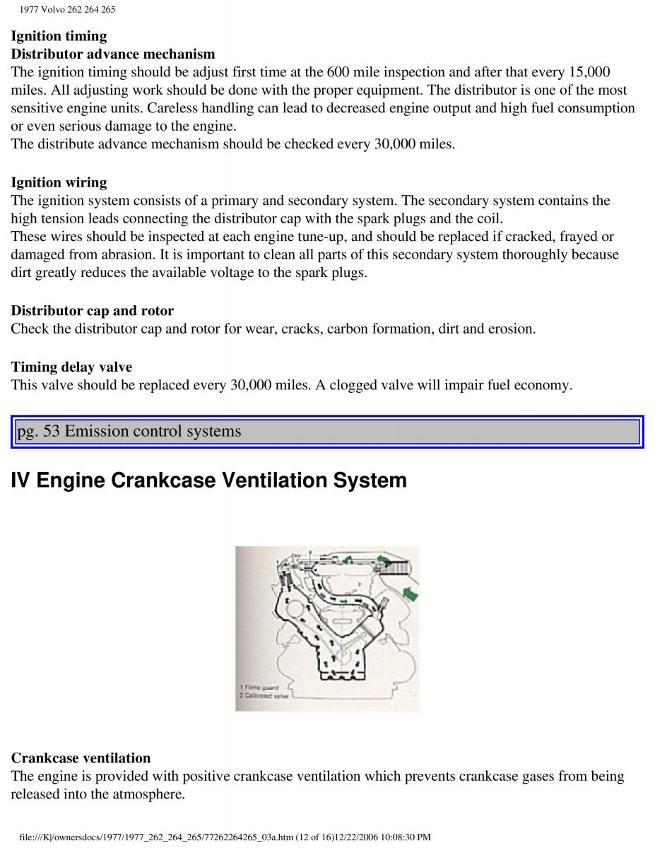 Volvo 262 264 265 owners manual / page 56