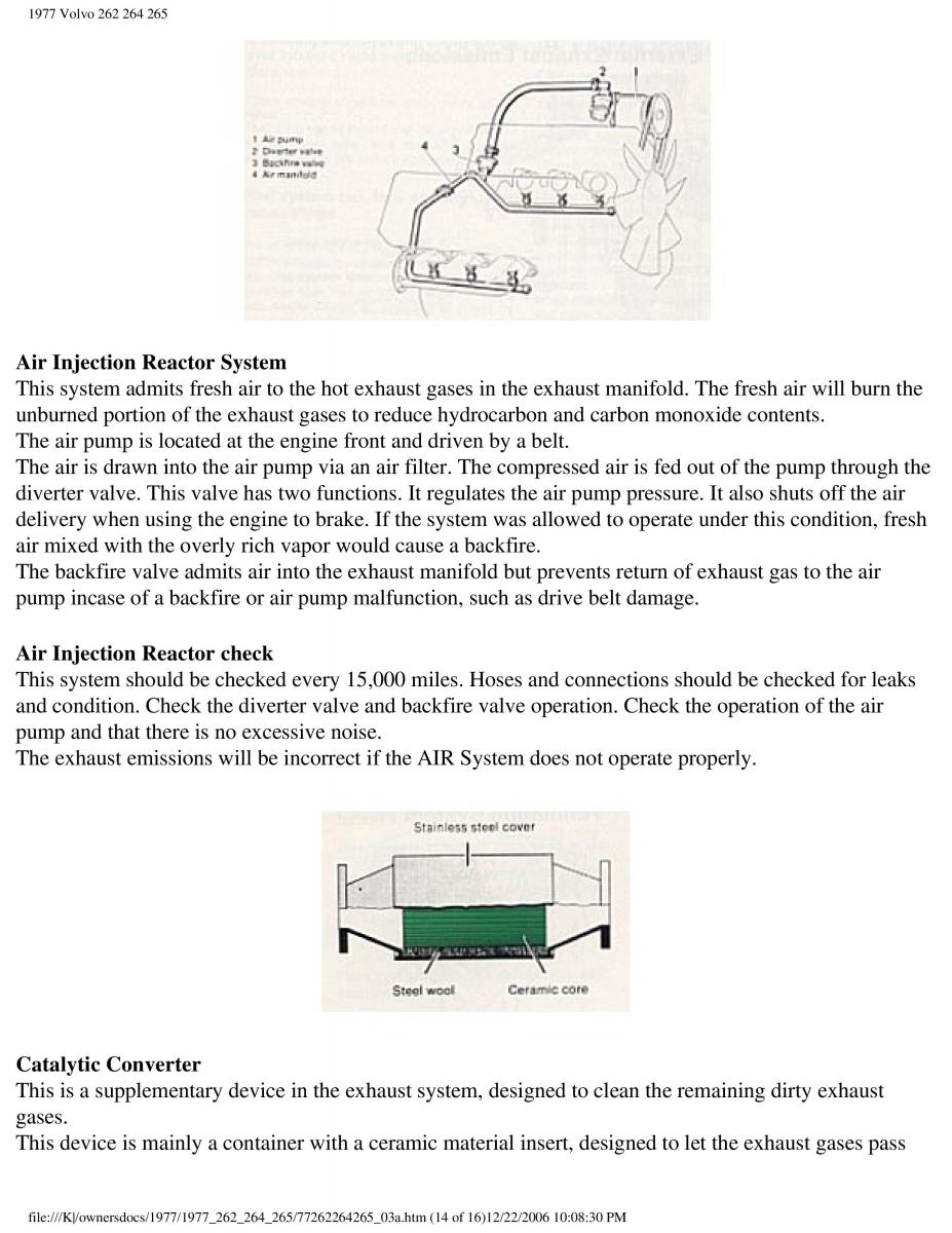 Volvo 262 264 265 owners manual / page 58