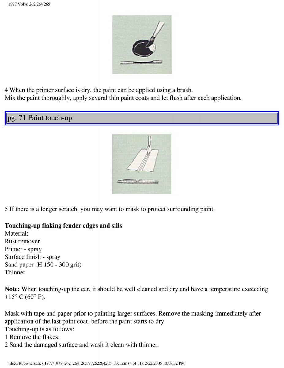 Volvo 262 264 265 owners manual / page 78