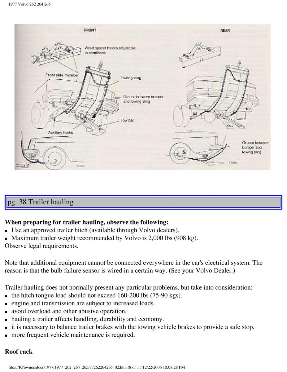 Volvo 262 264 265 owners manual / page 41