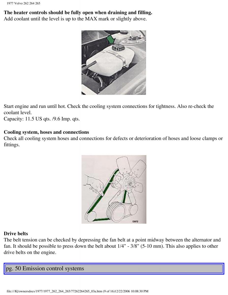 Volvo 262 264 265 owners manual / page 53