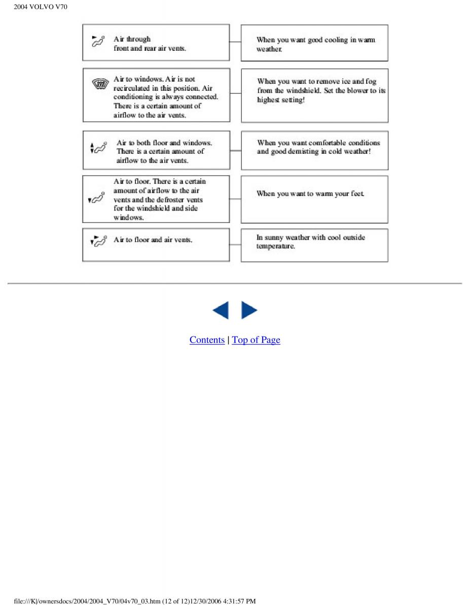 manual  Volvo V70 II 2 owners manual / page 82