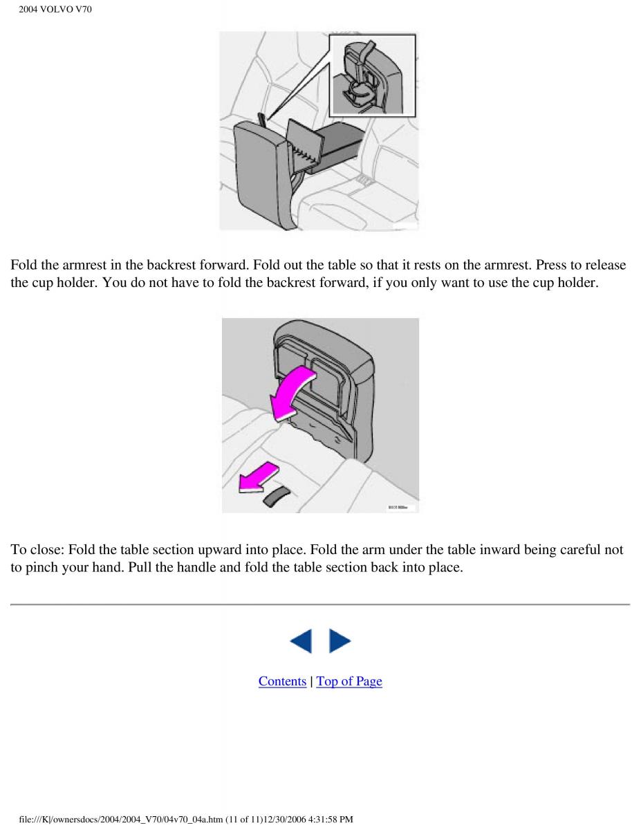 manual  Volvo V70 II 2 owners manual / page 93