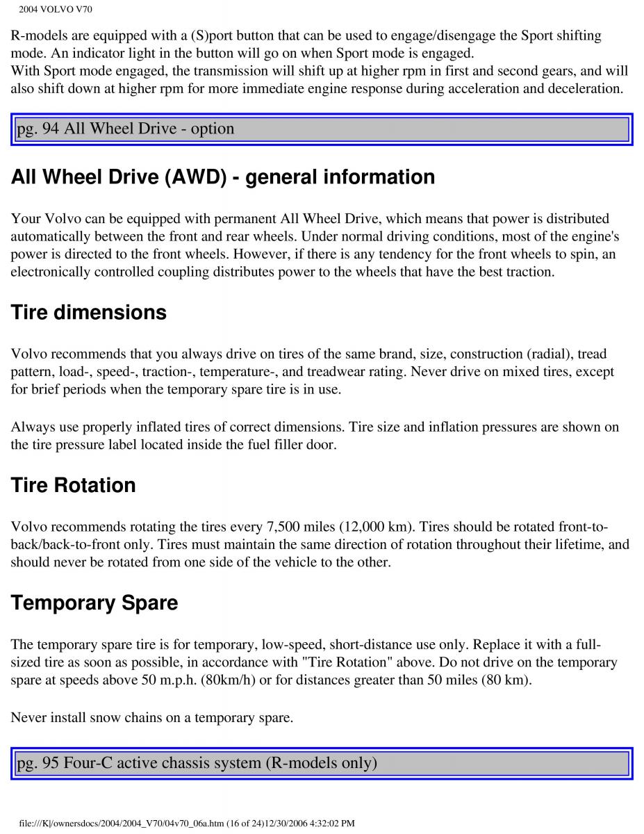 Volvo V70 II 2 owners manual / page 141