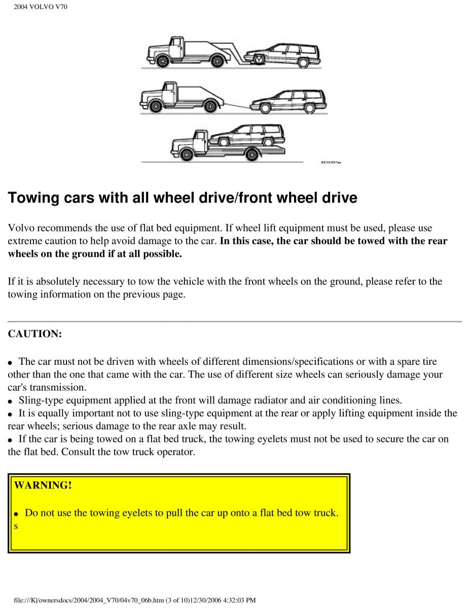 manual  Volvo V70 II 2 owners manual / page 152