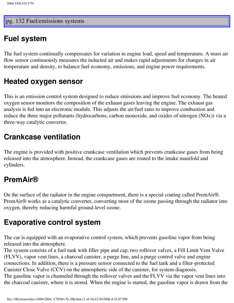 manual  Volvo V70 II 2 owners manual / page 193